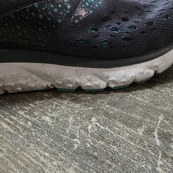 Brooks Glycerin 17 Running Shoes Women's 6.5 B Black Teal Neutral Cushion - Picture 5 of 7